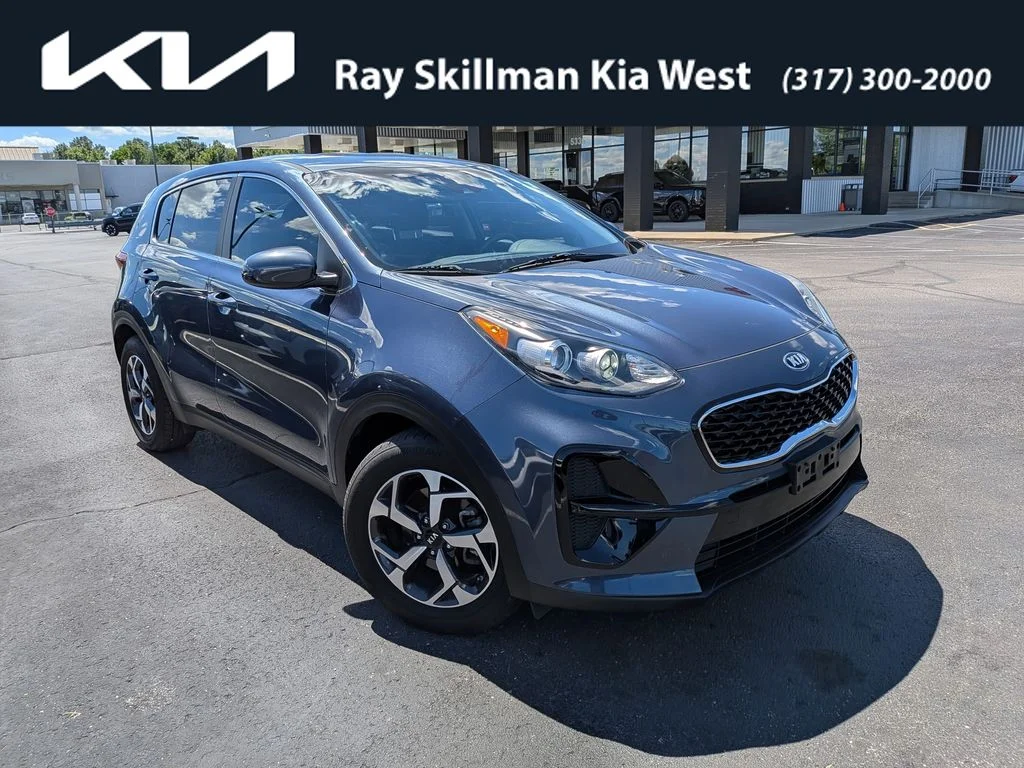 Used 2021 Blue Kia LX image 1
