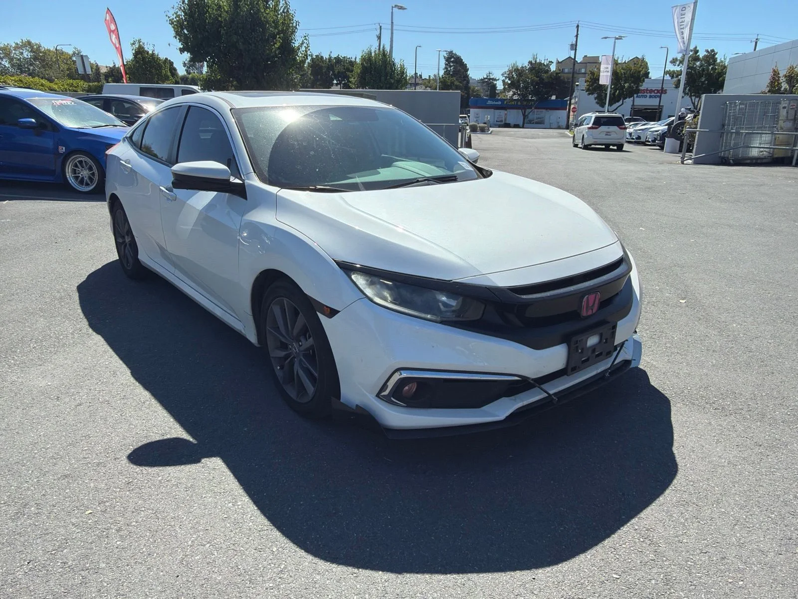 Used 2019 White Orchid Pearl Honda EX image 1