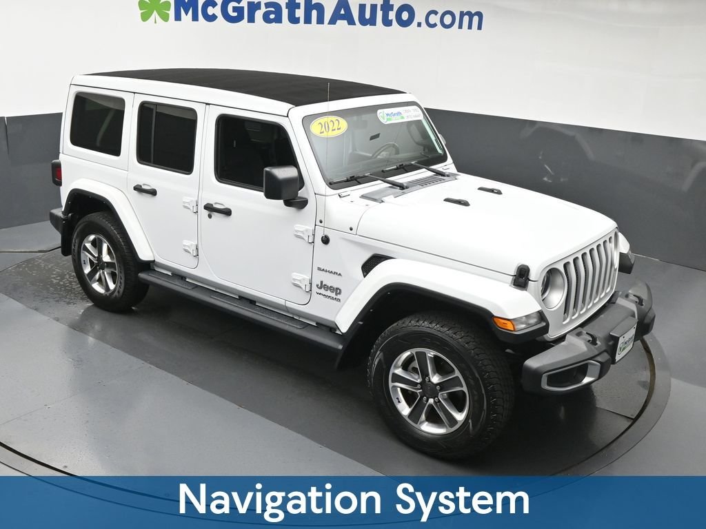 Used 2022 White Jeep Unlimited Sahara image 3