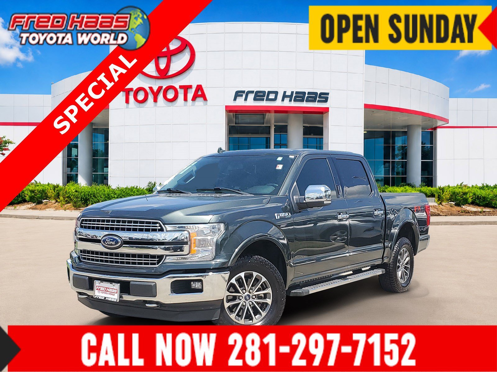 Used 2018 Gray Ford LARIAT image 1