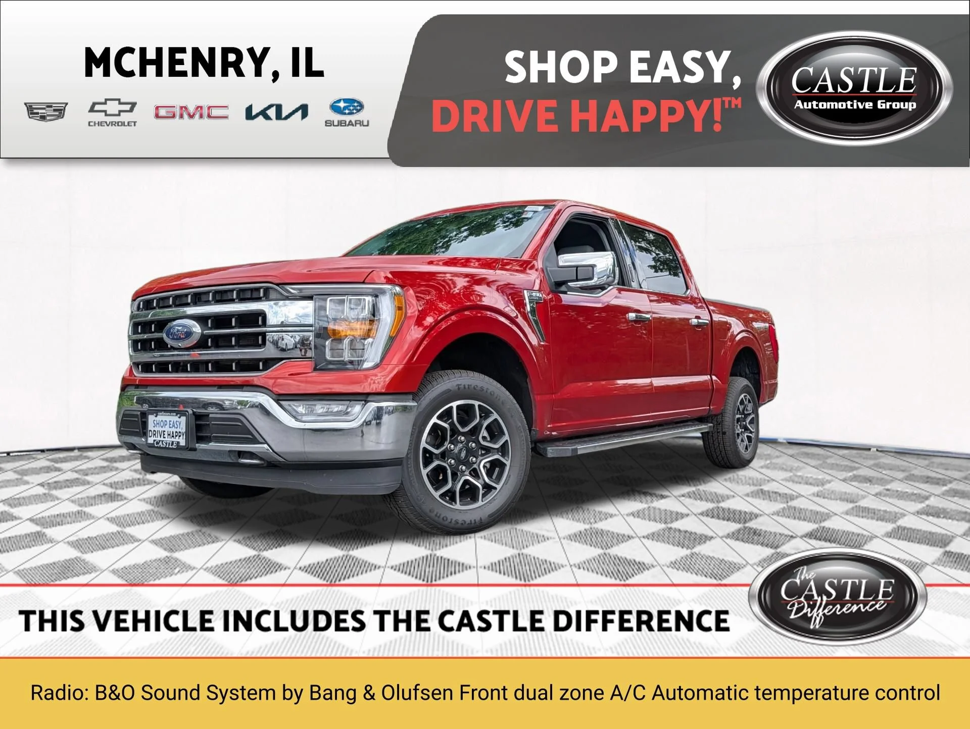 Used 2023 Red Ford LARIAT image 1