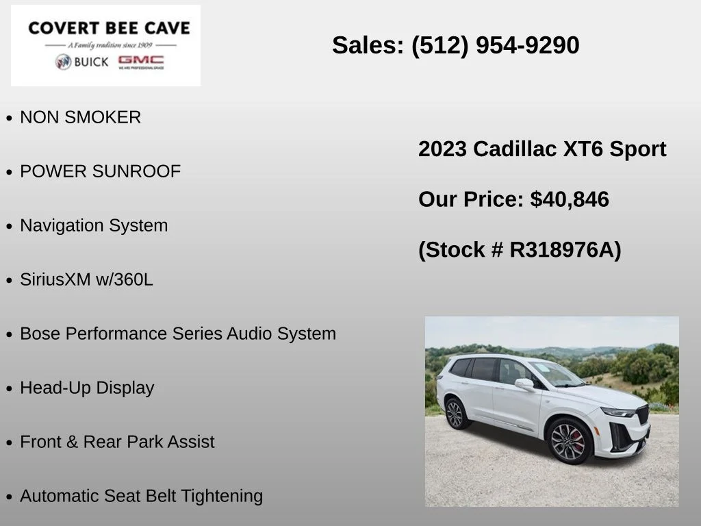 Used 2023 White Cadillac Sport image 24
