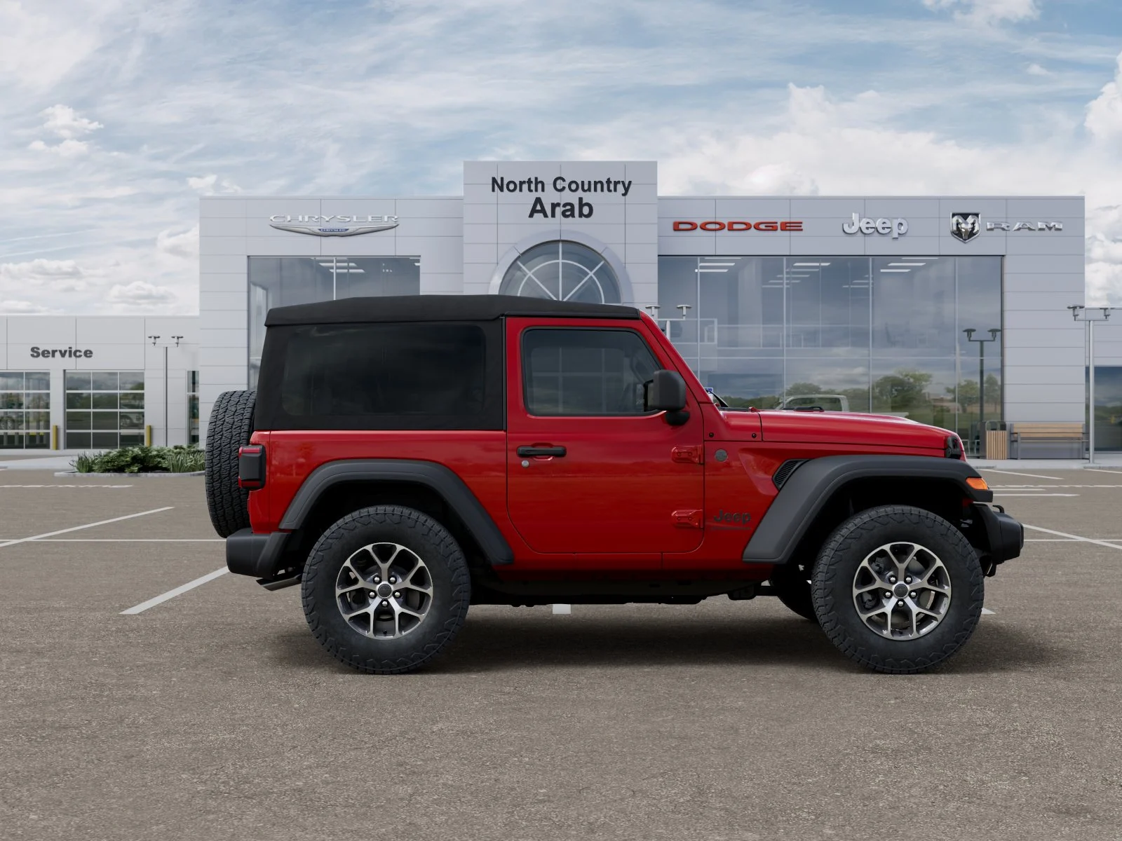 New 2026 Firecracker Red Clear-Coat Exterior Paint Jeep Sport S image 47