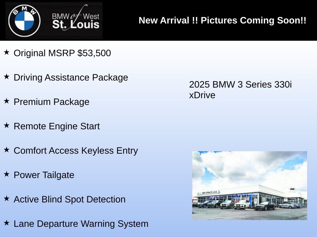 Used 2025 Blue BMW 330i xDrive image 3