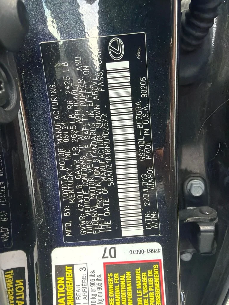 Used 2021 Black Lexus 350 image 8