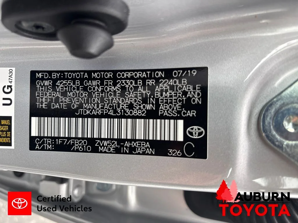 Certified Used 2020 Classic Silver Metallic Toyota LE image 15