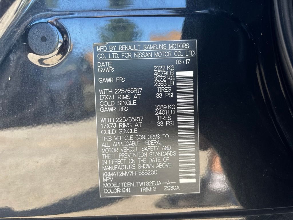 Used 2017 Black Nissan SV image 12