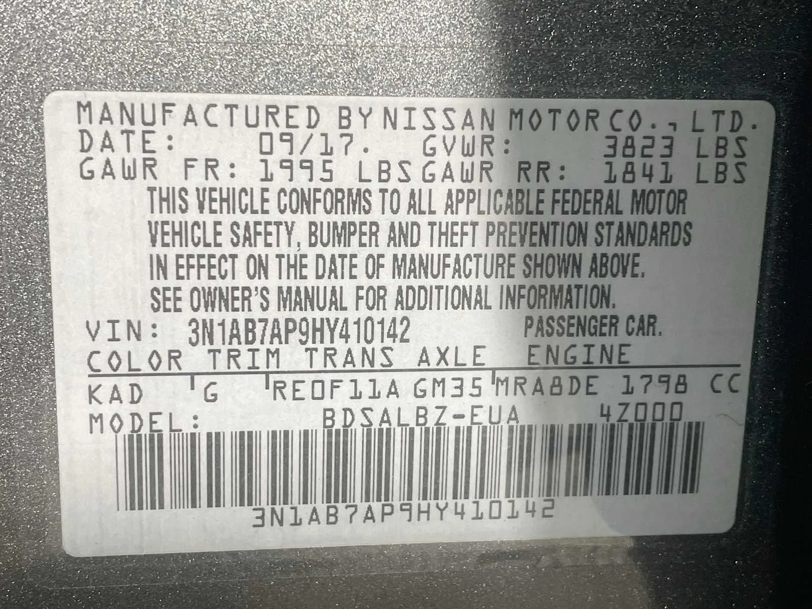 Used 2017 Gun Metallic Nissan S image 27