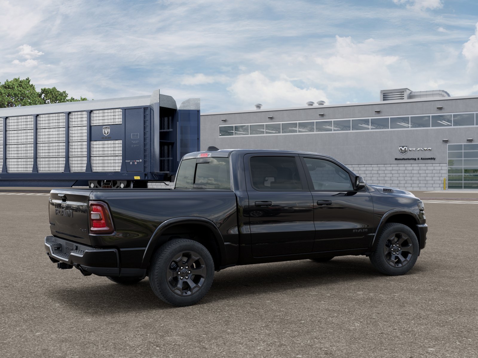 New 2026 Diamond Black Crystal Pearl-Coat Exterior Paint RAM Big Horn/Lone Star image 2