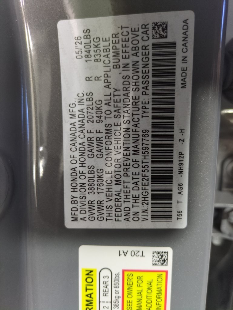 Certified Used 2026 Urban Gray Pearl Honda Sport image 36