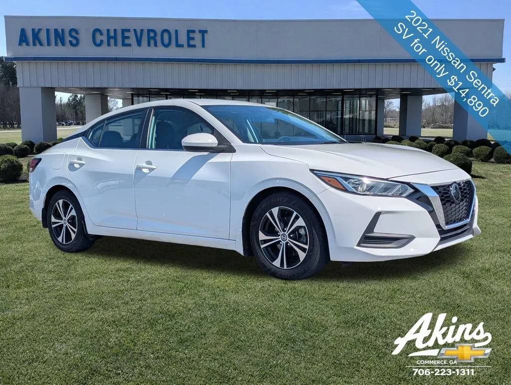 Used 2021 Nissan Sentra SV with VIN 3N1AB8CV0MY232293 for sale in Commerce, GA