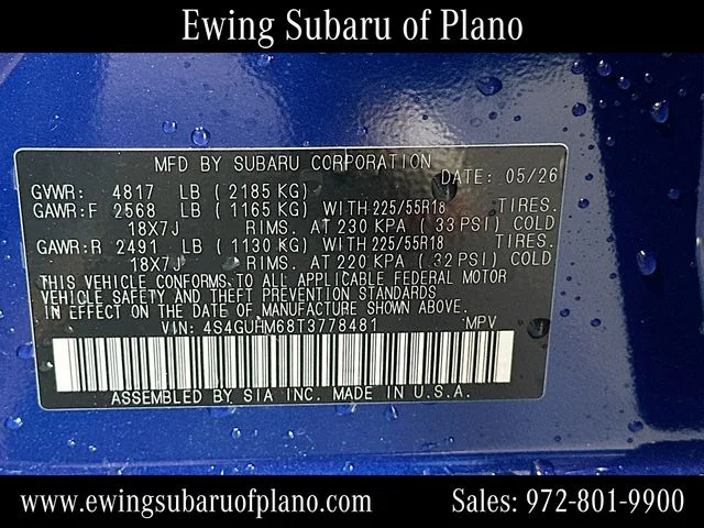 New 2026 SAPPHIRE BLUE PEARL Subaru Limited image 35