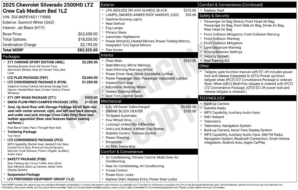 Used 2025 White Chevrolet LTZ image 33