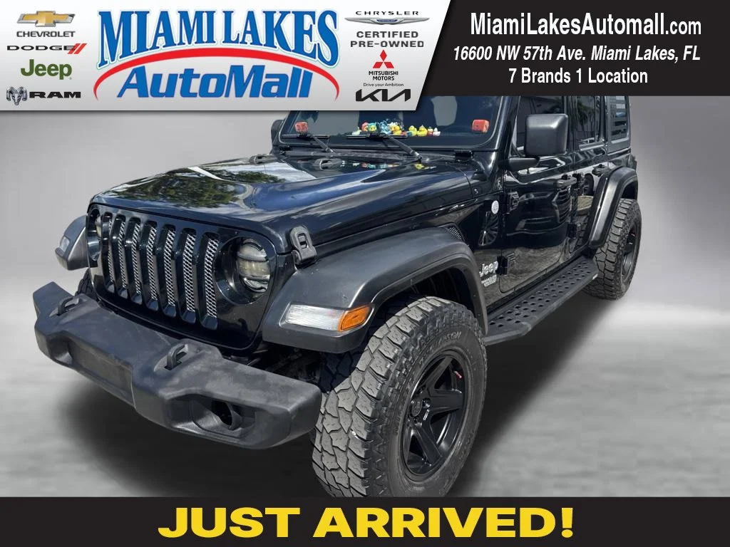 Used 2019 Black Clearcoat Jeep Unlimited Sport S image 1