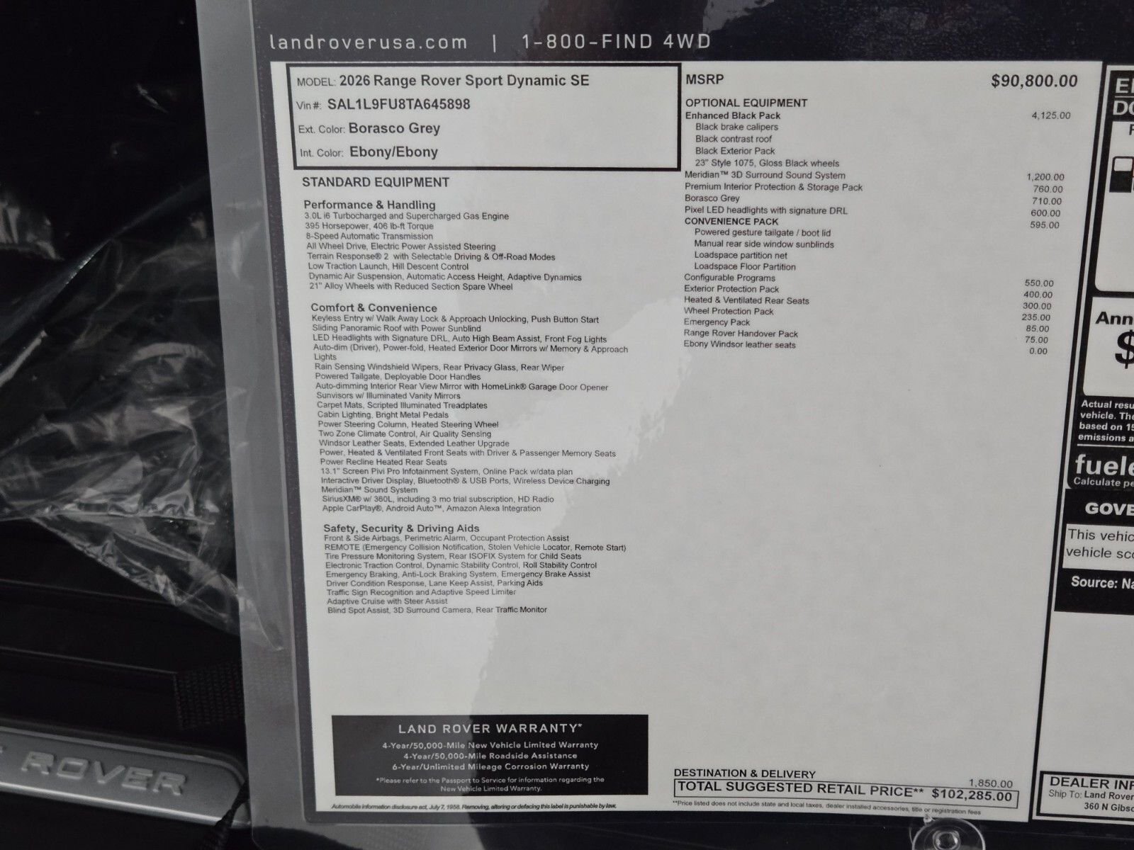 New 2026 Borasco Grey Land Rover Dynamic SE image 33