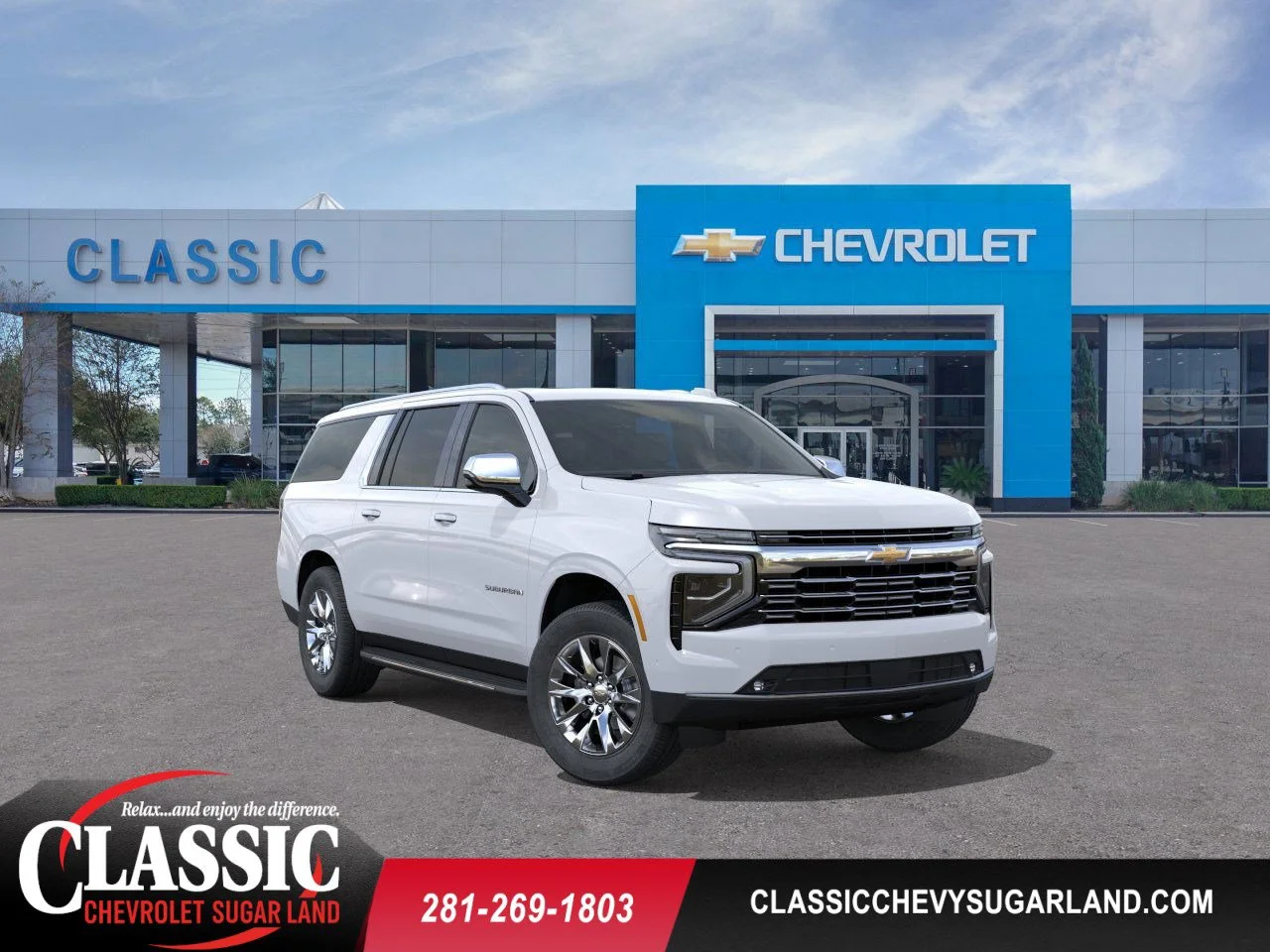 2026 Chevrolet Suburban Premier White at Classic Elite Chevrolet Sugar Land