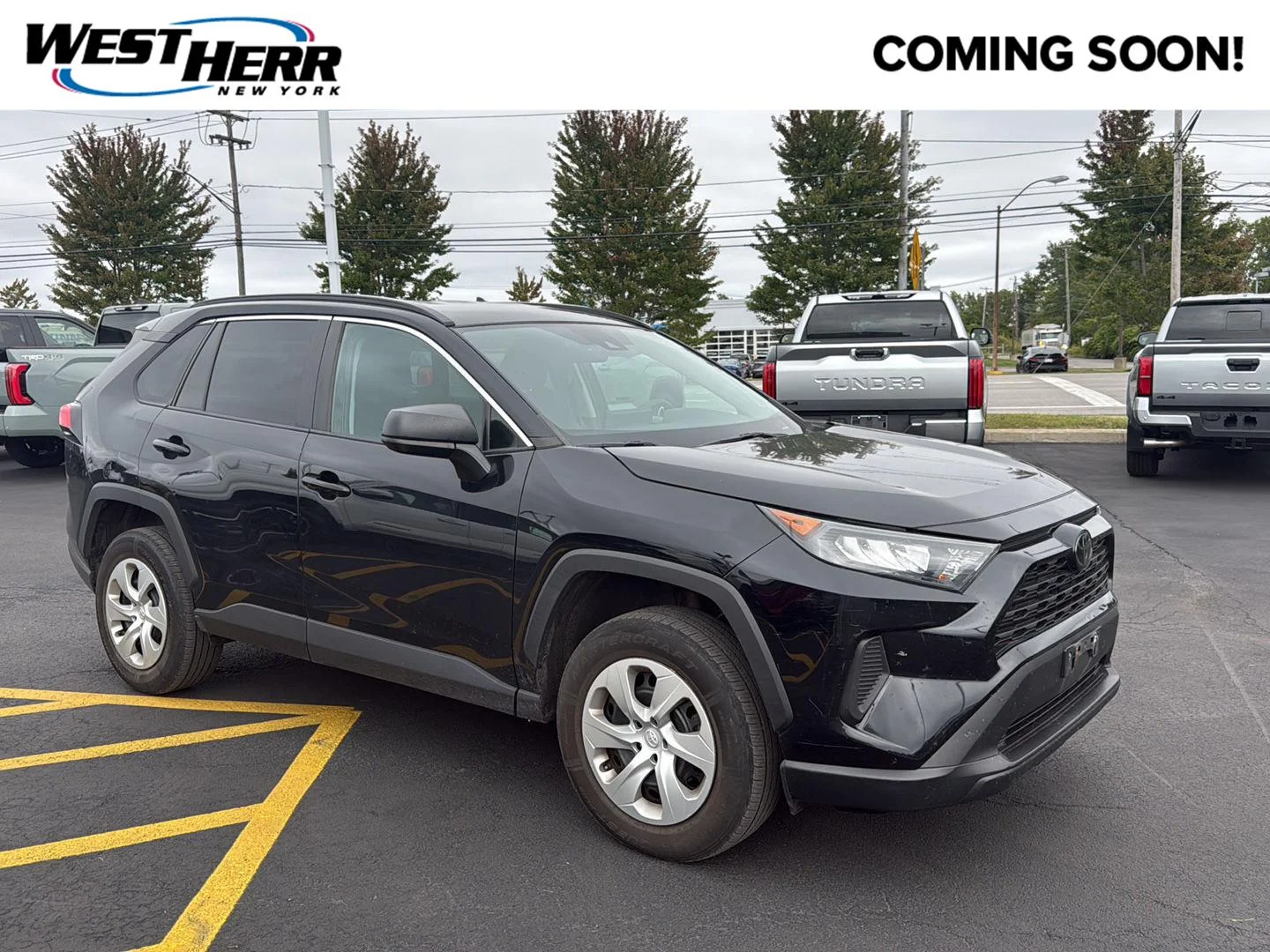 Used 2020 Midnight Black Metallic Toyota LE image 1
