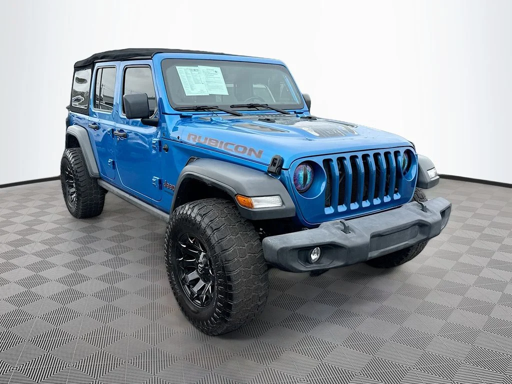 Used 2022 Blue Jeep Unlimited Rubicon image 4