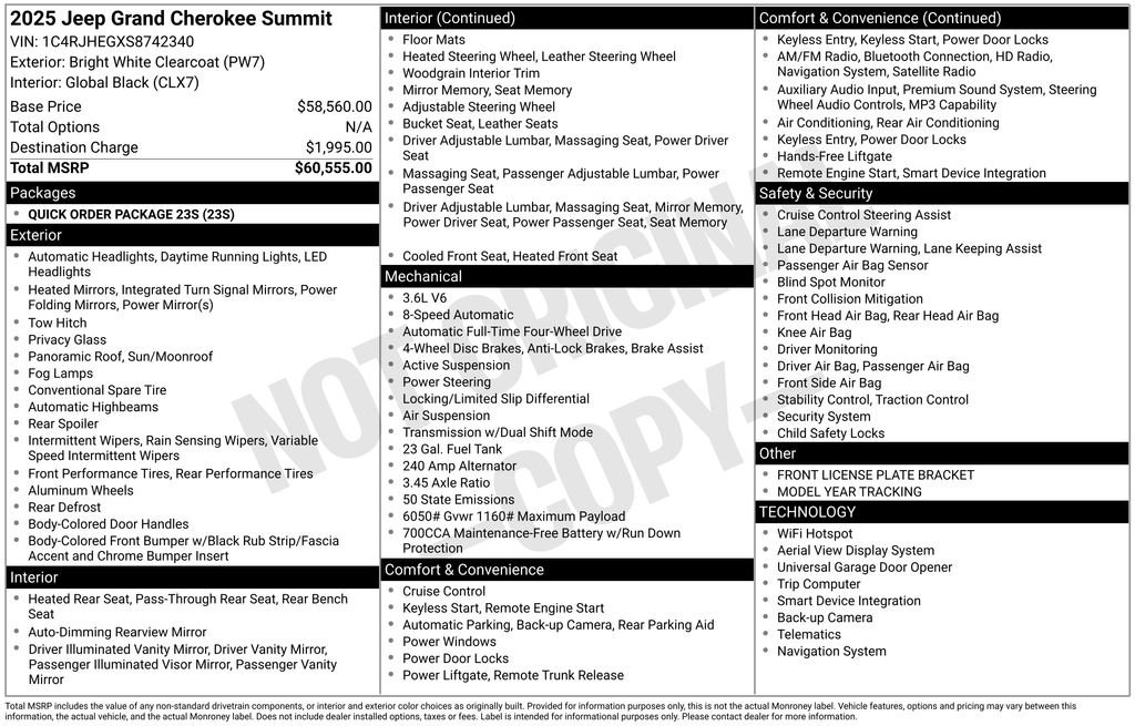 Used 2025 White Jeep Summit image 28