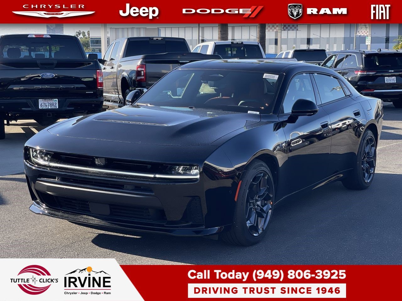 New 2026 Diamond Black Crystal Pearlcoat Dodge R/T Plus image 3