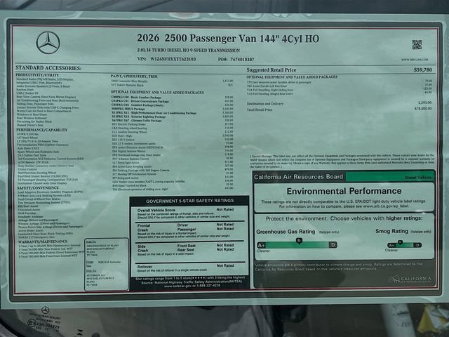 New 2026 Cavansite Blue Metallic Mercedes-Benz Passenger 144 WB image 21