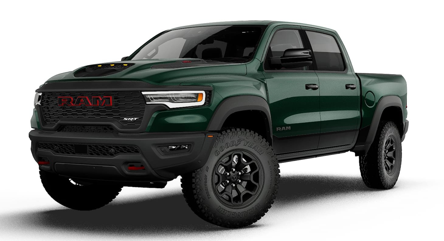 New 2027 Serrano-Green Metallic Exterior Paint RAM TRX image 1