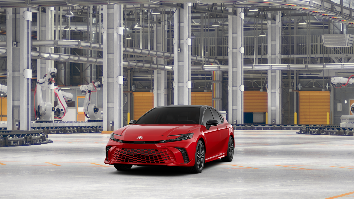 New 2027 Supersonic Red with Midnight Black Metallic roof Toyota XSE image 18