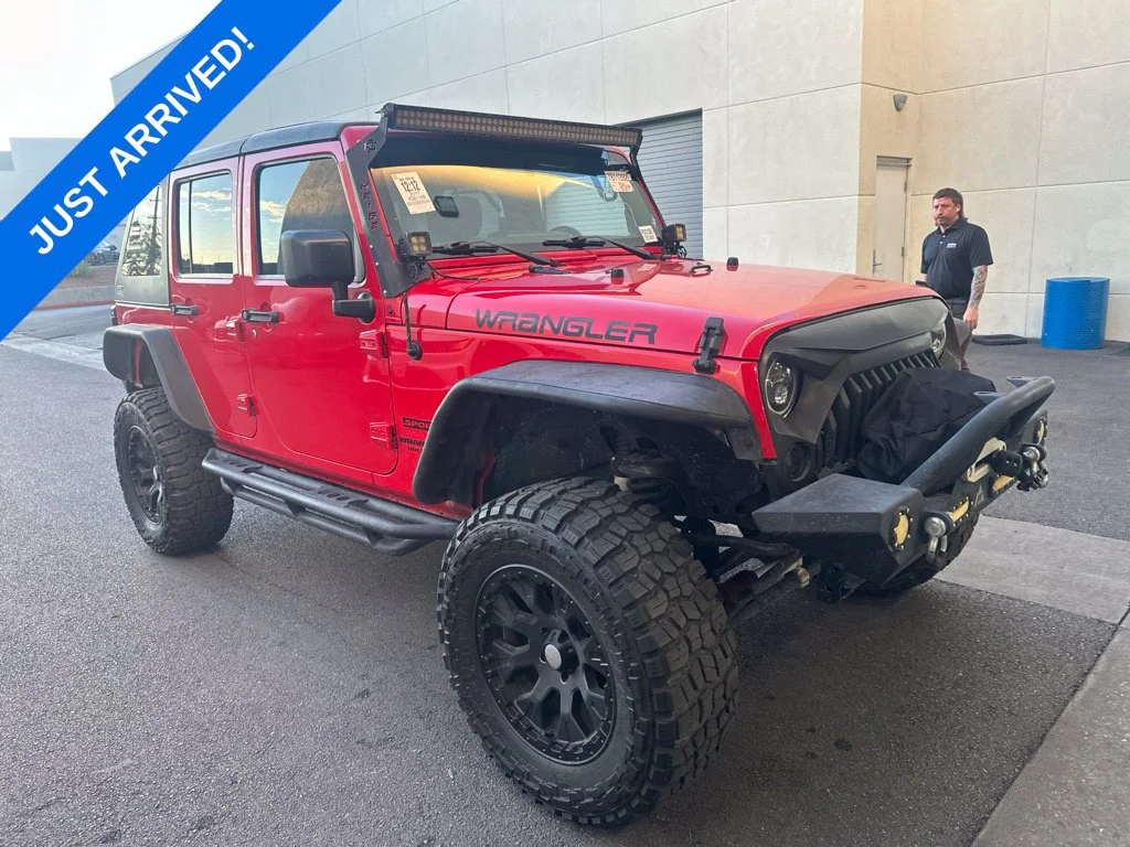 Used 2017 Red Clearcoat Jeep Unlimited Sport image 2