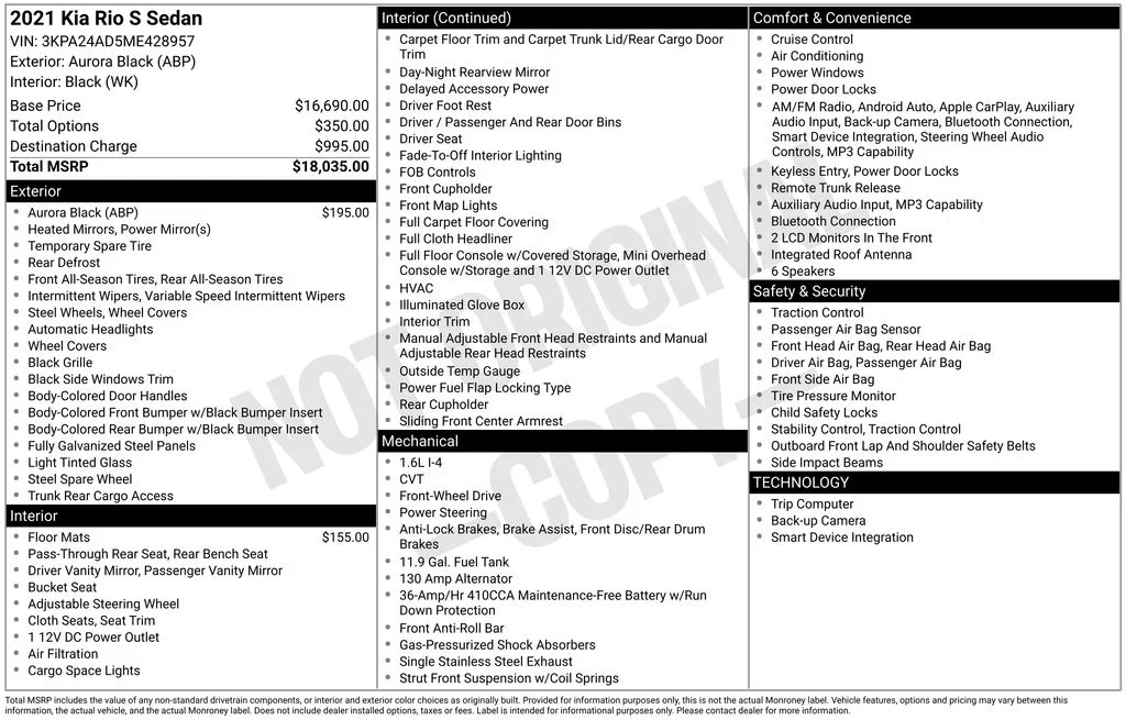 Certified Used 2021 Black Kia S image 8