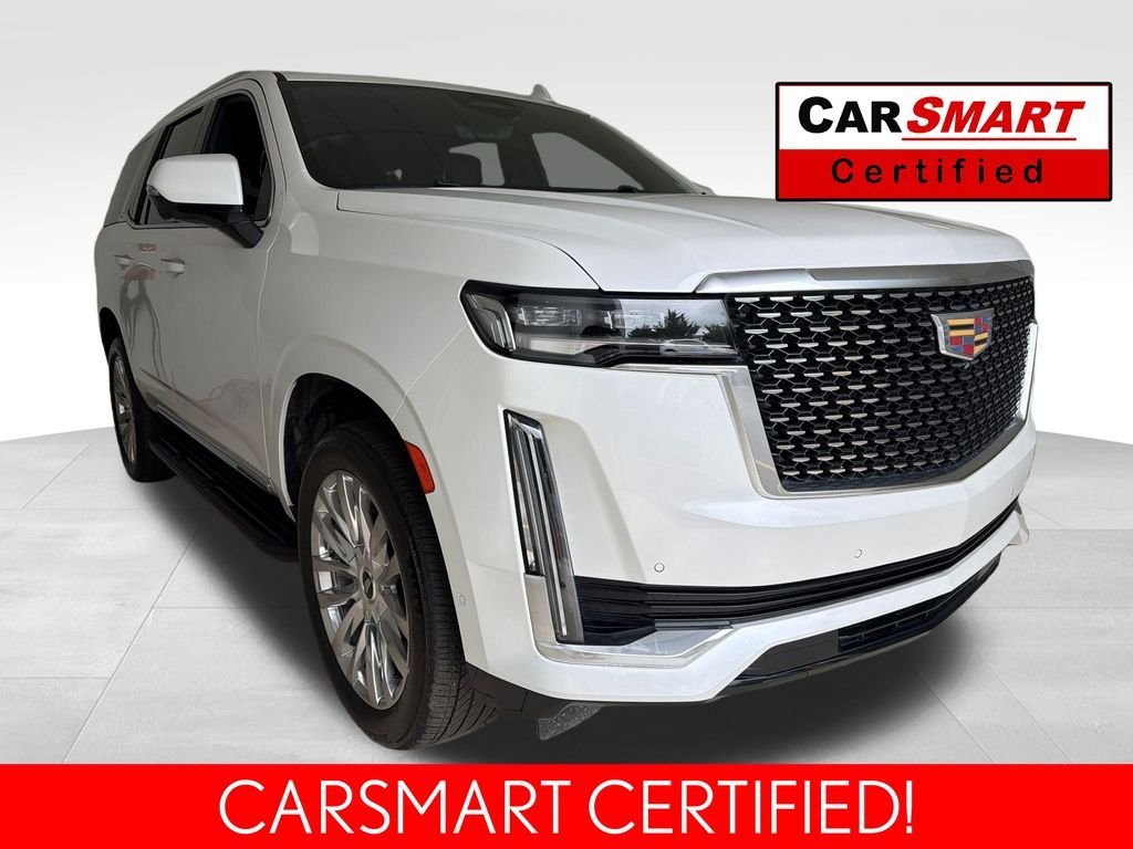 Used 2022 White Cadillac Premium Luxury image 1