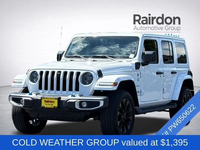 Used 2023 Bright White Clearcoat Jeep Sahara 4xe image 3