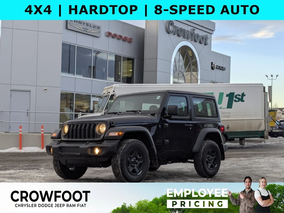 New 2026 Black Jeep Sport - - 4x4 - Black Freedom Top - Customer Preferred Pkg 22B - 8-Speed Auto & More! image 1