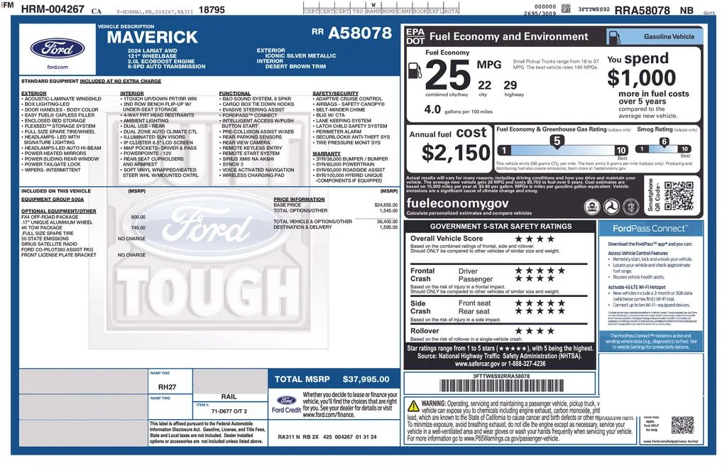 Used 2024 Silver Ford Lariat image 6