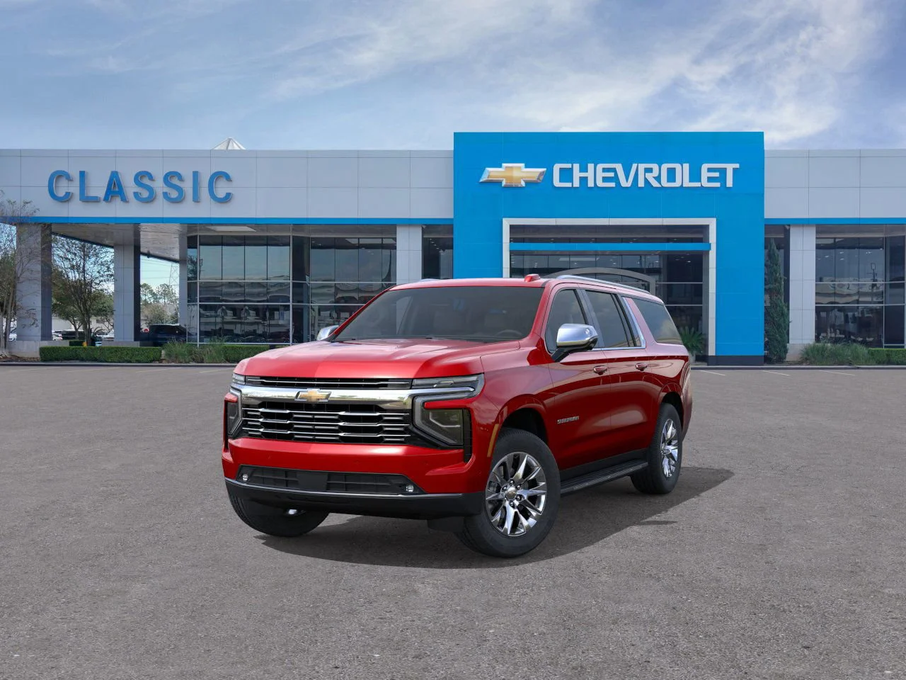 2026 Chevrolet Suburban Premier Red at Classic Elite Chevrolet Sugar Land