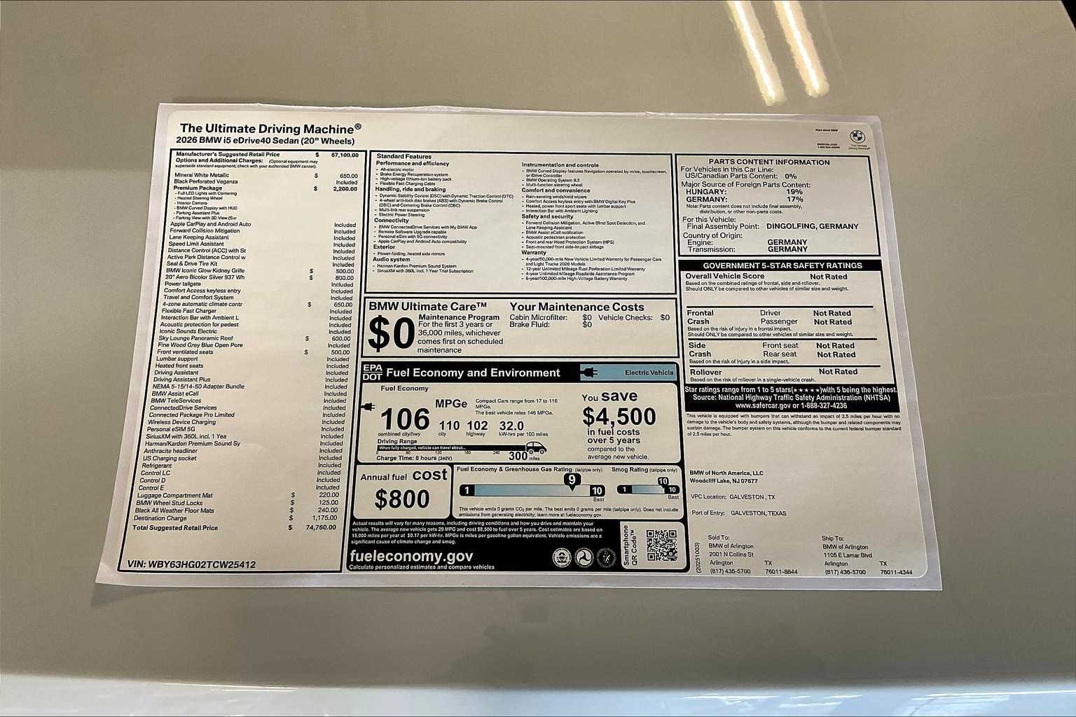 Used 2026 Mineral White Metallic BMW eDrive40 image 19