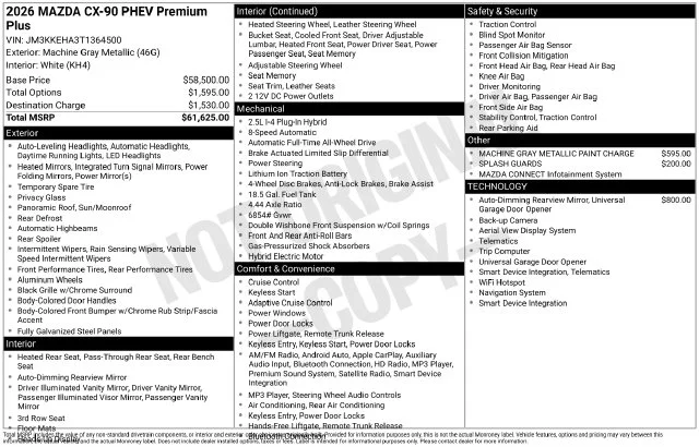 Used 2026 Gray Mazda Premium Plus image 5
