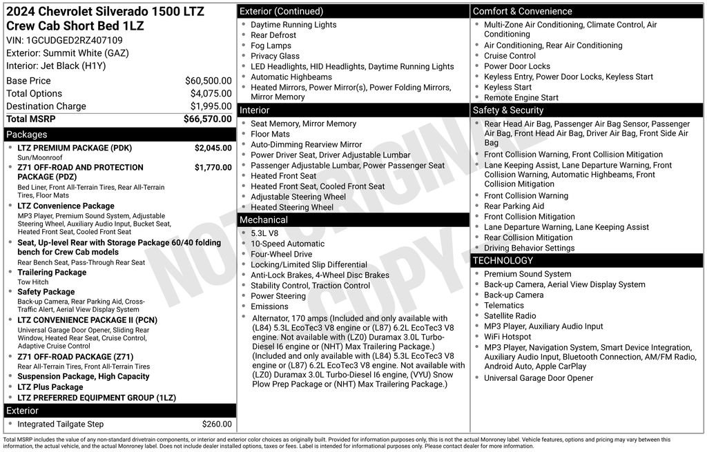 Used 2024 White Chevrolet LTZ image 24