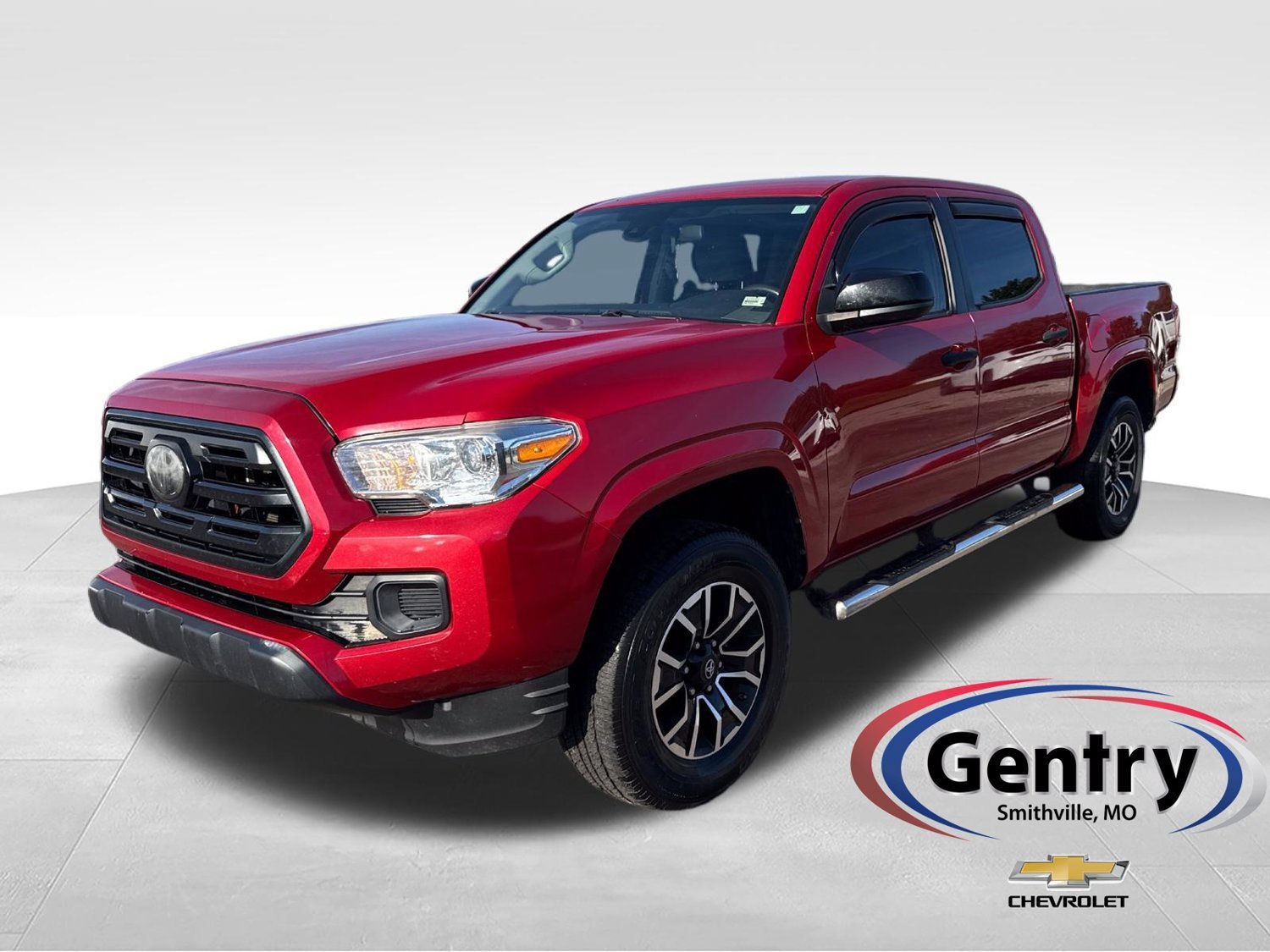 Red 2018 Toyota Tacoma Pickup Truck Four-Wheel Drive 