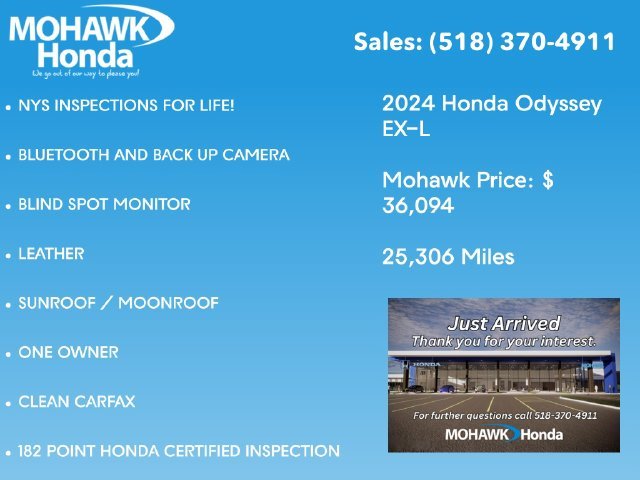 Certified Used 2024 Obsidian Blue Pearl Honda EX-L image 2