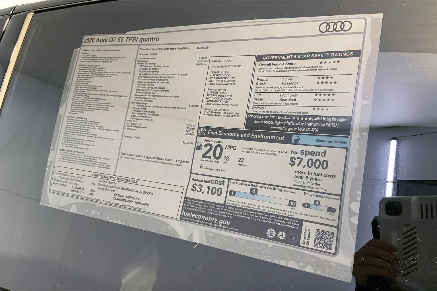 New 2026 Glacier White m Audi Premium Plus image 19