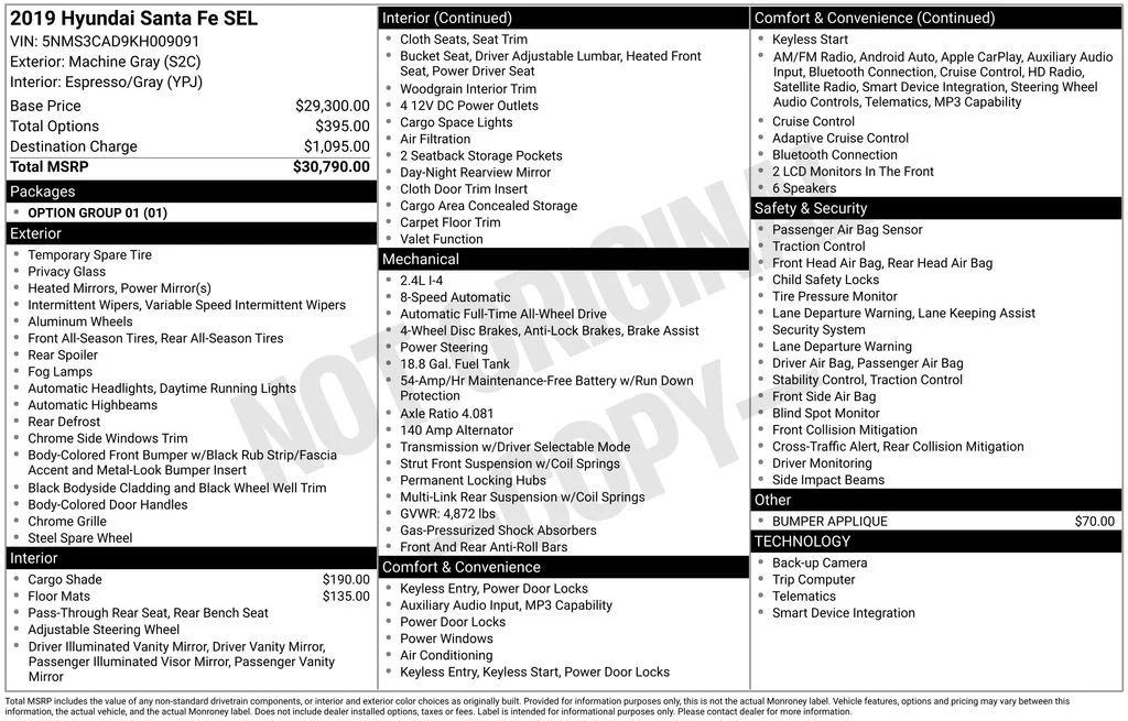 Used 2019 Gray Hyundai SEL image 29