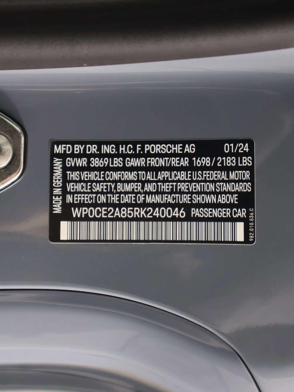 Certified Used 2024 Arctic Grey Porsche RS image 18