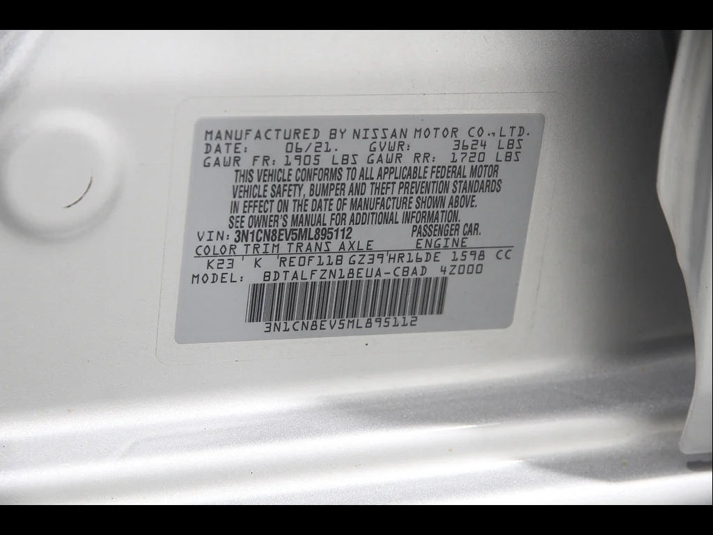 Used 2021 Brilliant Silver Metallic Nissan SV image 22