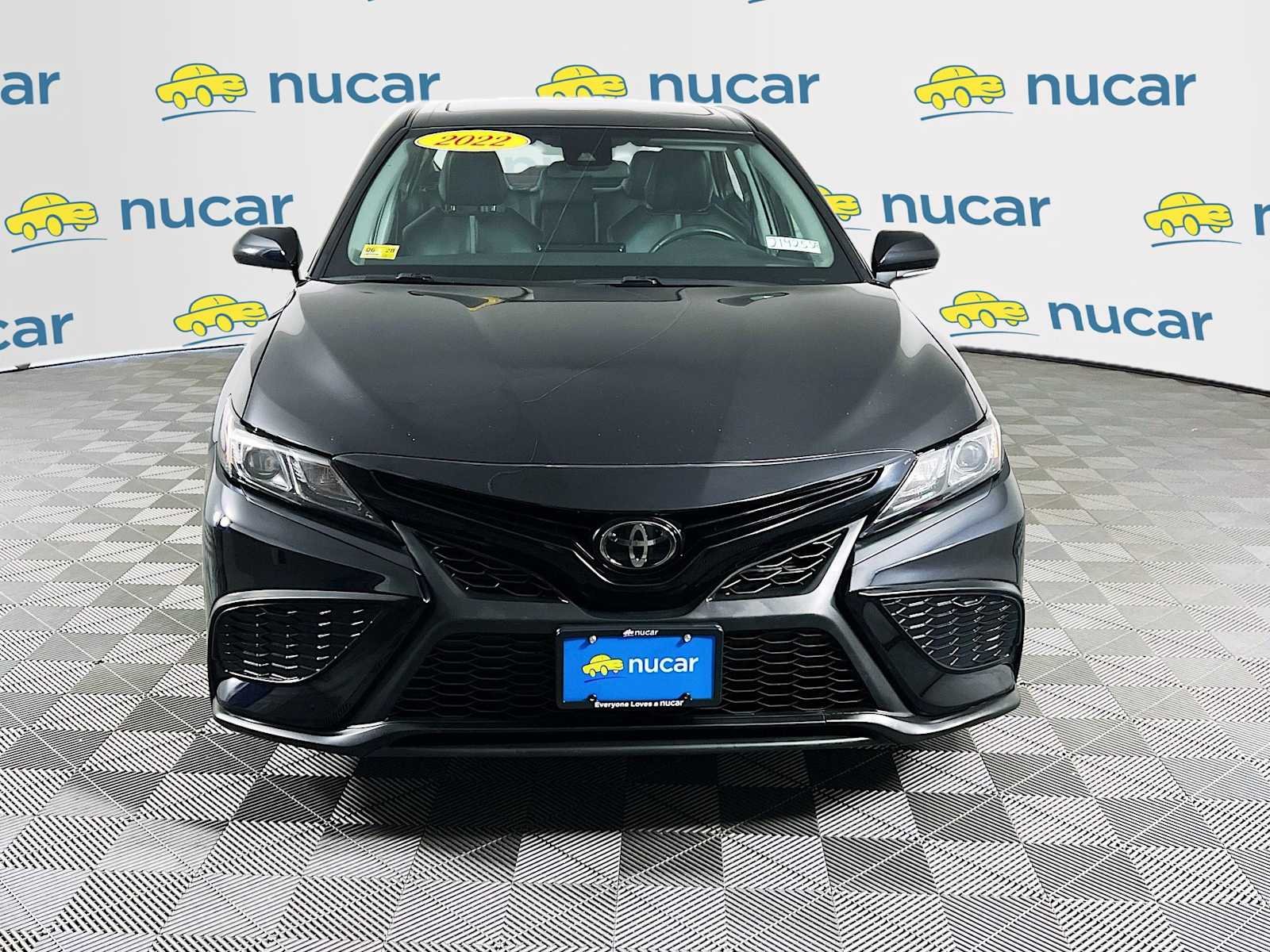 Used 2022 Midnight Black Metallic Toyota SE image 2