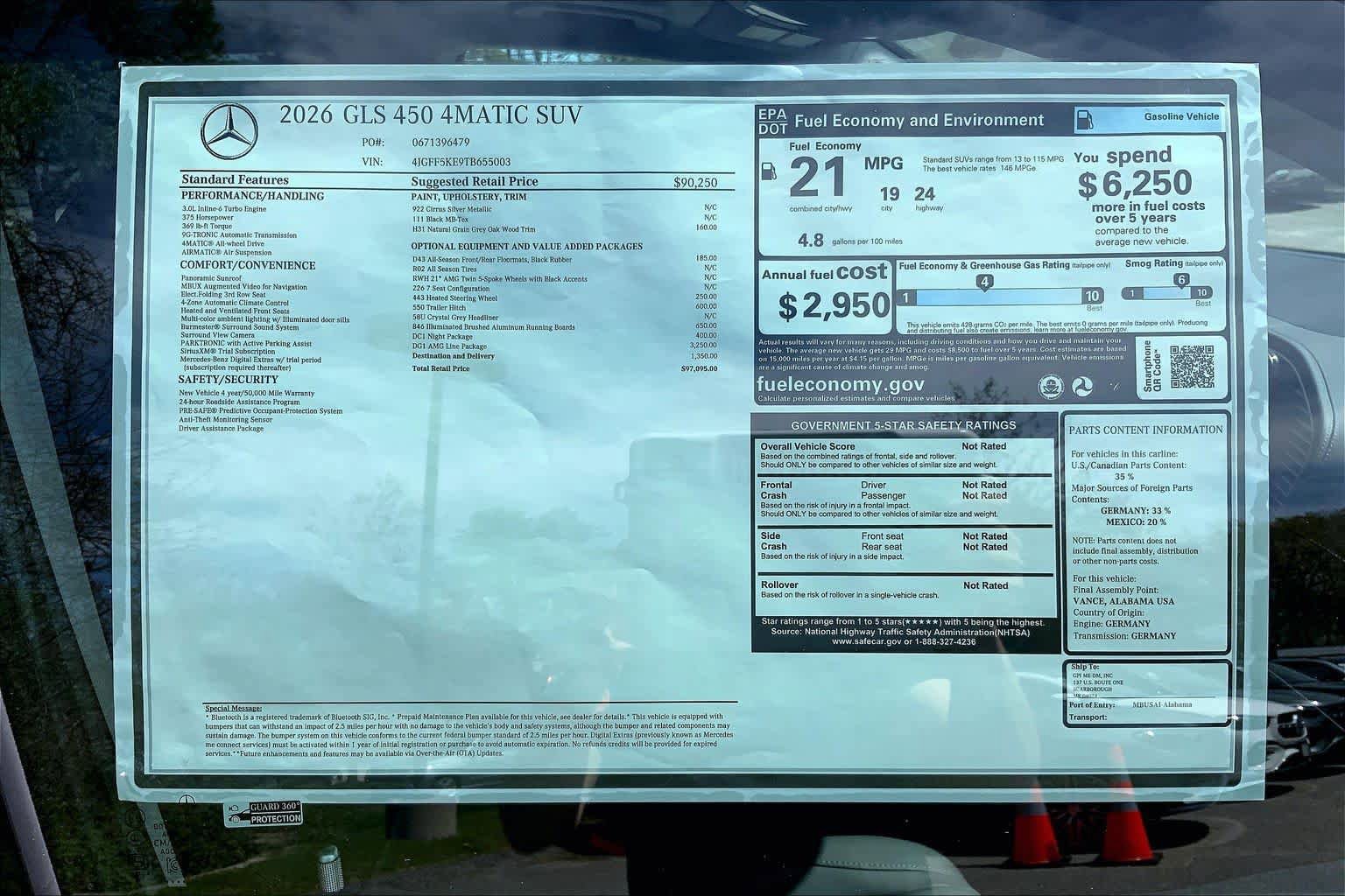 New 2026 Cirrus Silver Metallic Mercedes-Benz GLS 450 image 26