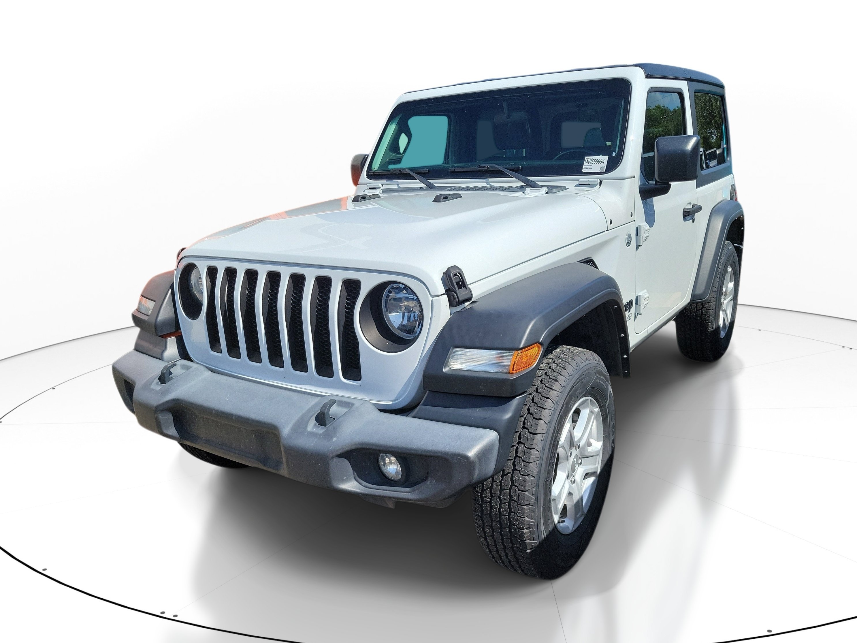 Used 2021 Bright White Clearcoat Jeep Sport S image 3