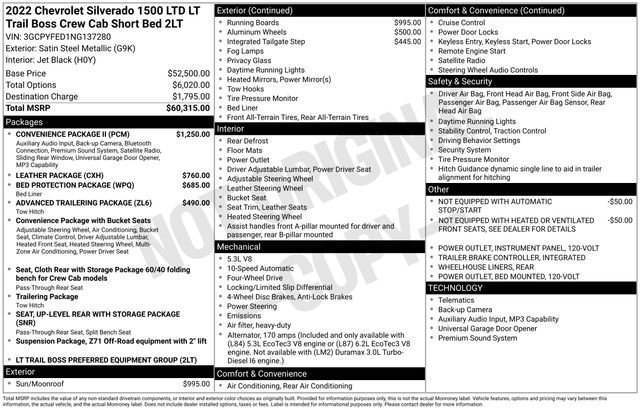 Used 2022 Gray Chevrolet LT Trail Boss image 23