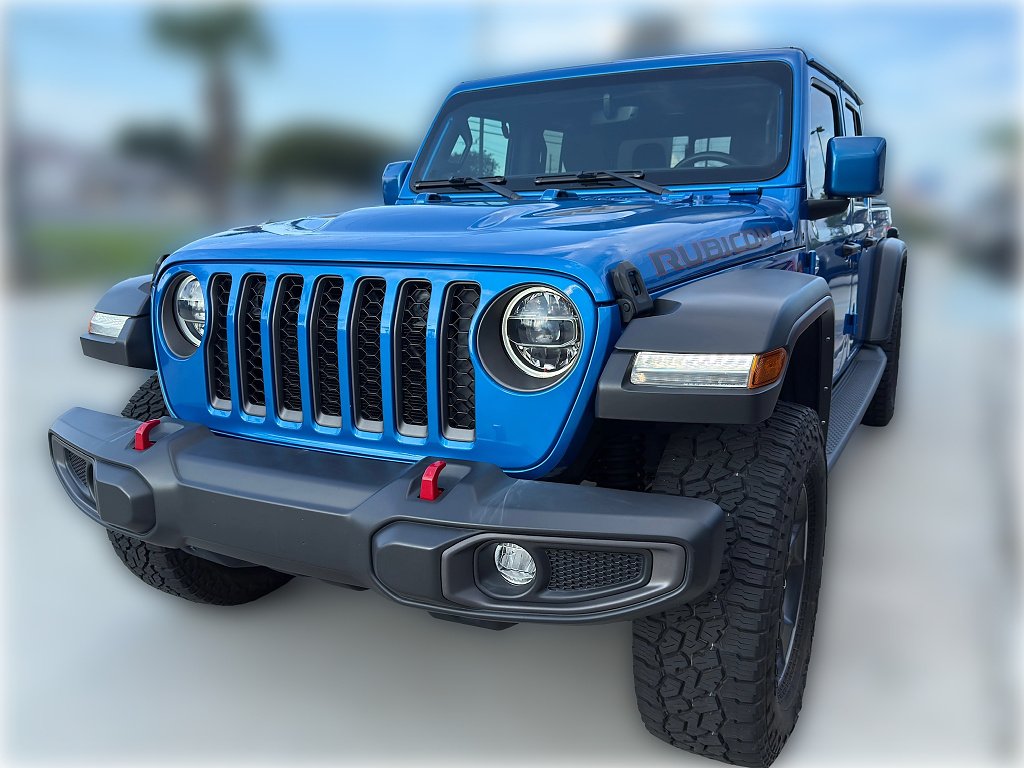 Used 2022 Hydro Blue Pearl Coat Jeep Rubicon image 3