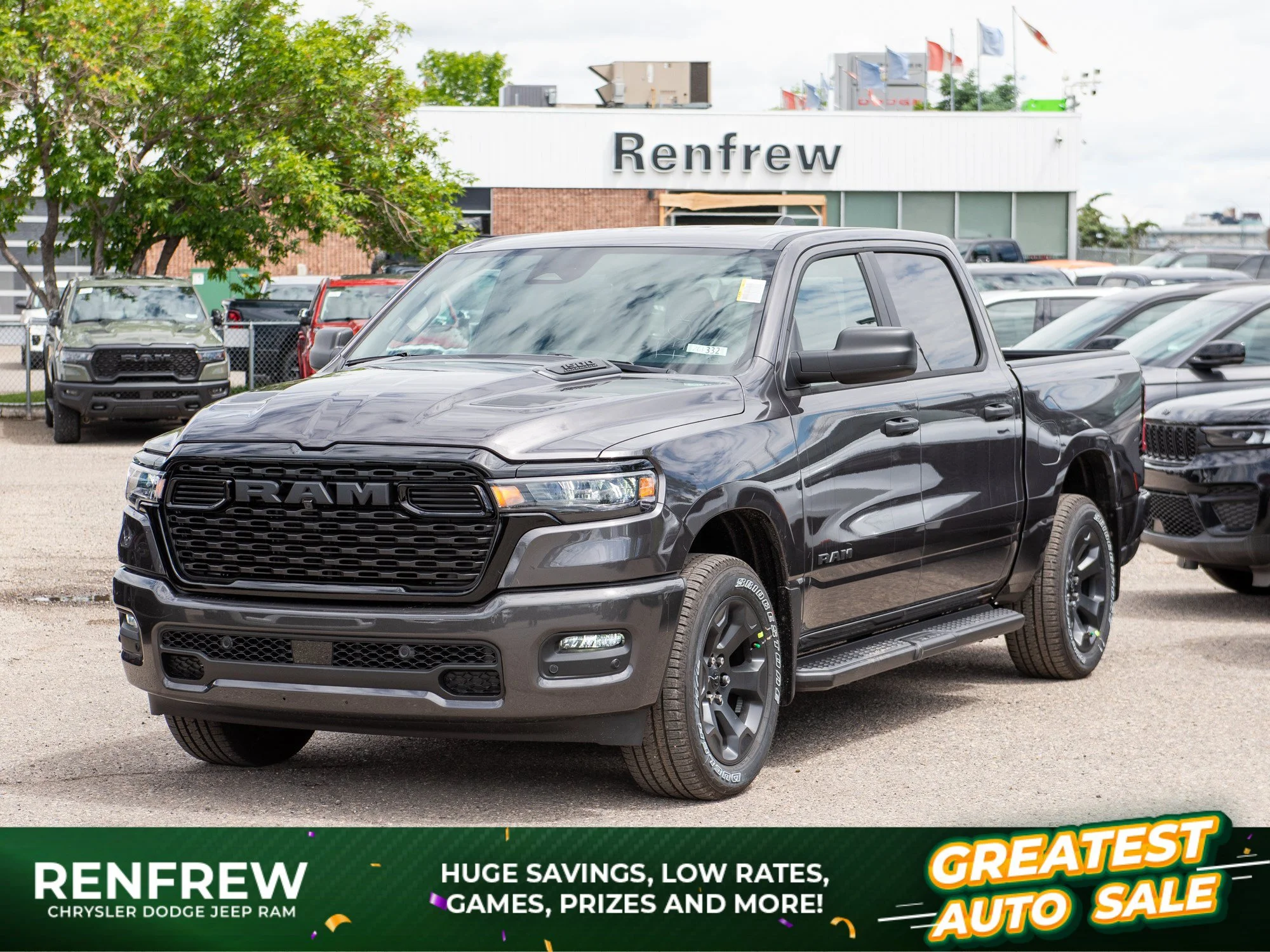New 2026 Grey RAM Express* Crew Cab 4x4, 3.0L Twin-Turbo, Side Steps, Adaptive Cruise image 1