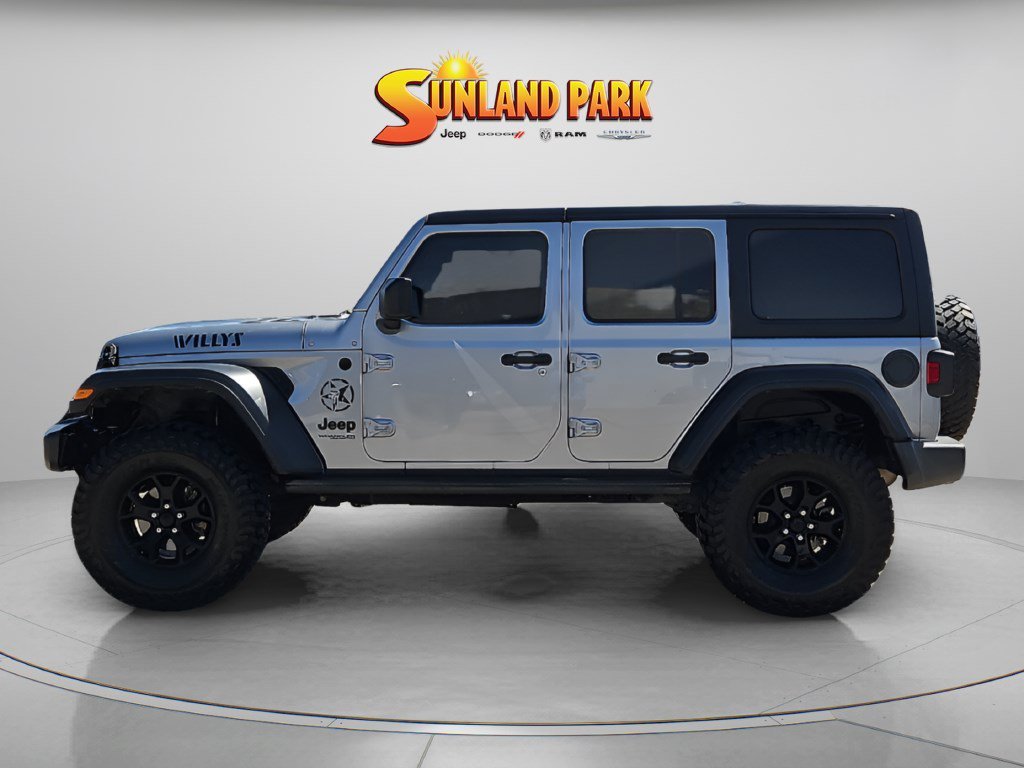 Used 2021 Billet Silver Metallic Clearcoat Jeep Unlimited Willys image 3
